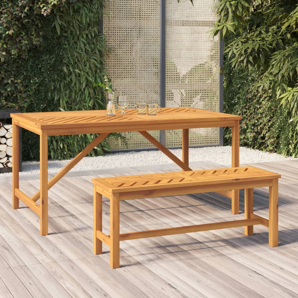 vidaXL Ławka ogrodowa, 110 cm, lite drewno akacjowe