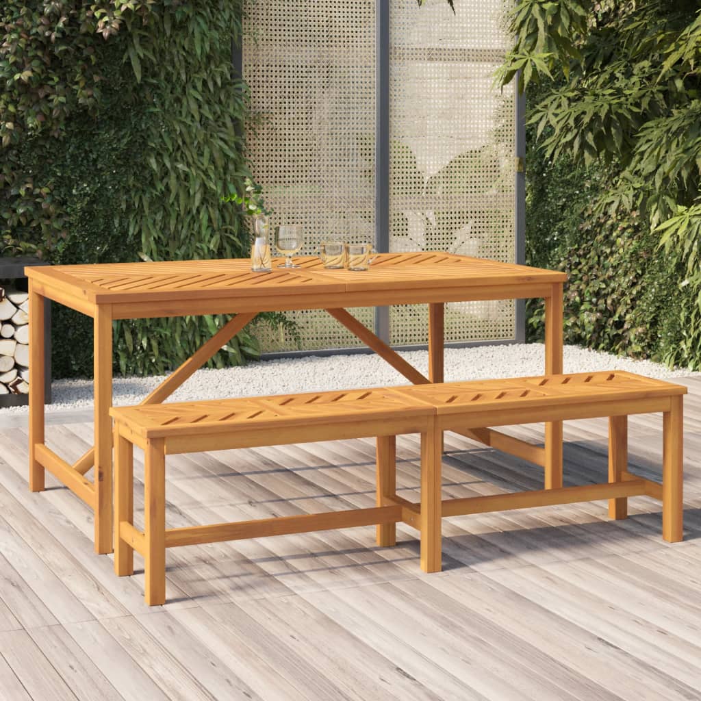 vidaXL Ławka ogrodowa, 150 cm, lite drewno akacjowe