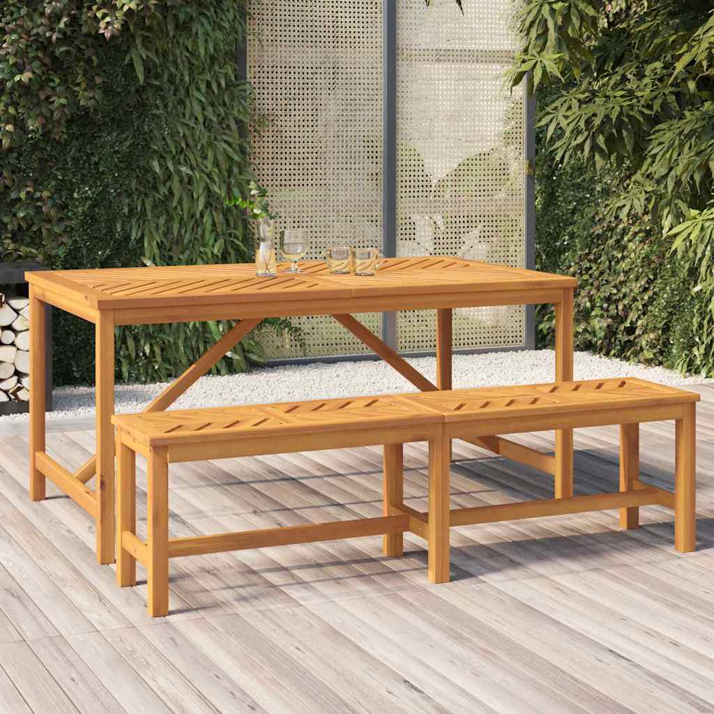 vidaXL Stół ogrodowy, 150x90x74 cm, lite drewno akacjowe