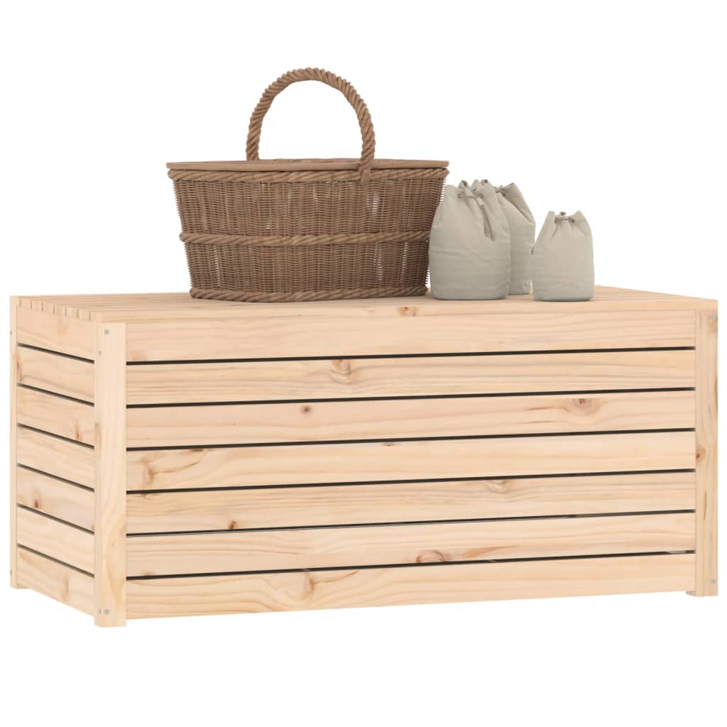 vidaXL Skrzynia ogrodowa, 101x50,5x46,5 cm, lite drewno sosnowe