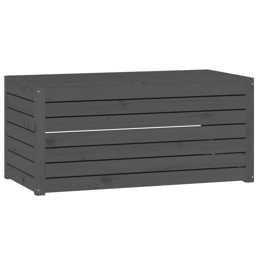 vidaXL Skrzynia ogrodowa, szara, 101x50,5x46,5 cm, lite drewno sosnowe