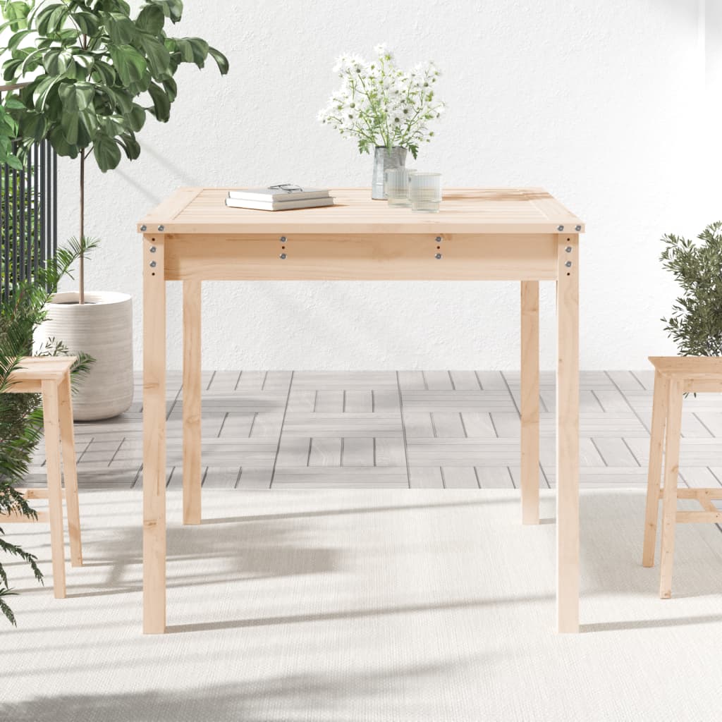 vidaXL Stolik ogrodowy, 82,5x82,5x76 cm, lite drewno sosnowe