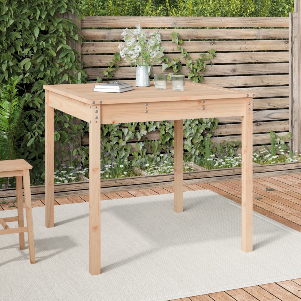 vidaXL Stolik ogrodowy, 82,5x82,5x76 cm, lite drewno sosnowe