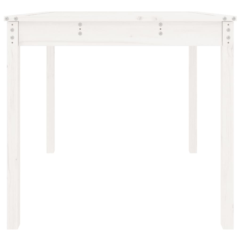 vidaXL Stolik ogrodowy, biały, 82,5x82,5x76 cm, lite drewno sosnowe