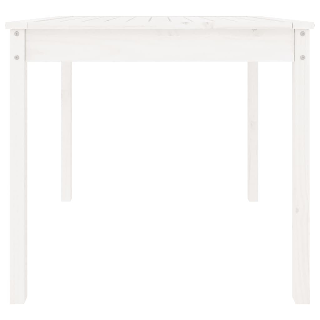 vidaXL Stolik ogrodowy, biały, 82,5x82,5x76 cm, lite drewno sosnowe