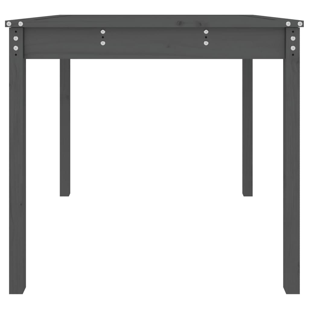 vidaXL Stolik ogrodowy, szary, 82,5x82,5x76 cm, lite drewno sosnowe