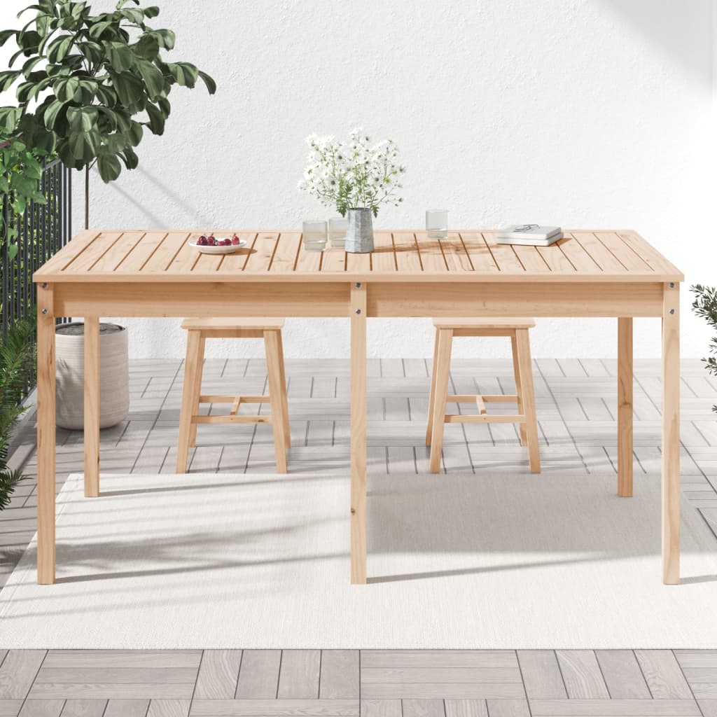 vidaXL Stół ogrodowy, 159,5x82,5x76 cm, lite drewno sosnowe