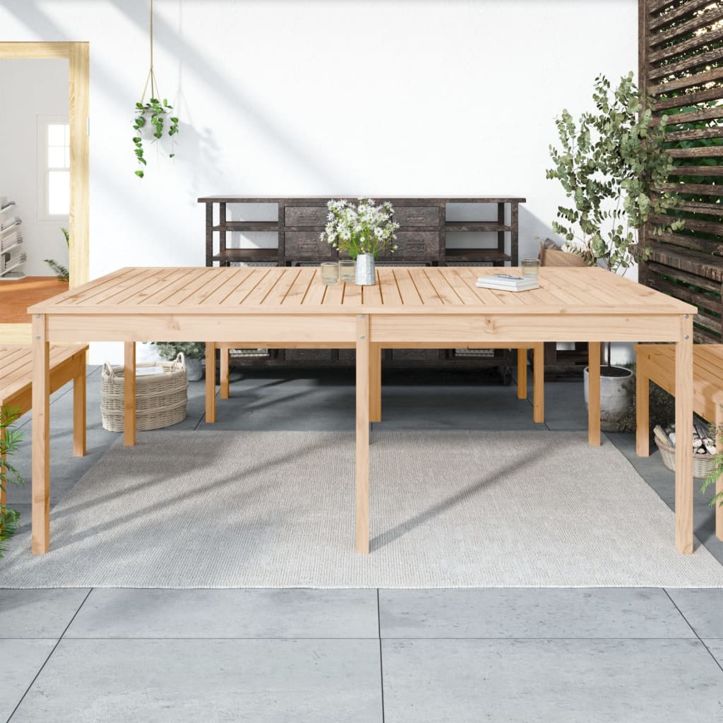 vidaXL Stół ogrodowy, 203,5x100x76 cm, lite drewno sosnowe