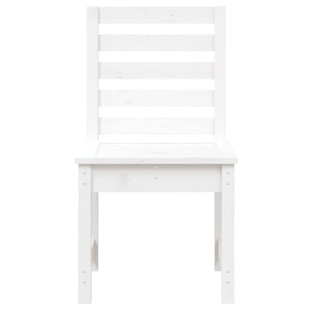 vidaXL Krzesła ogrodowe, 2 szt., białe, 50x48x91,5 cm, drewno sosnowe