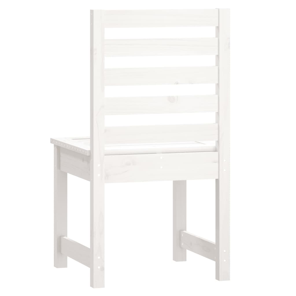 vidaXL Krzesła ogrodowe, 2 szt., białe, 50x48x91,5 cm, drewno sosnowe