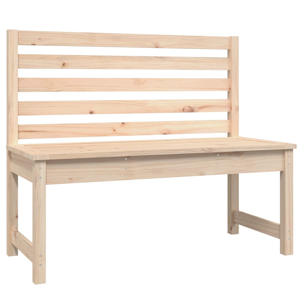vidaXL Ławka ogrodowa, 109 cm, lite drewno sosnowe