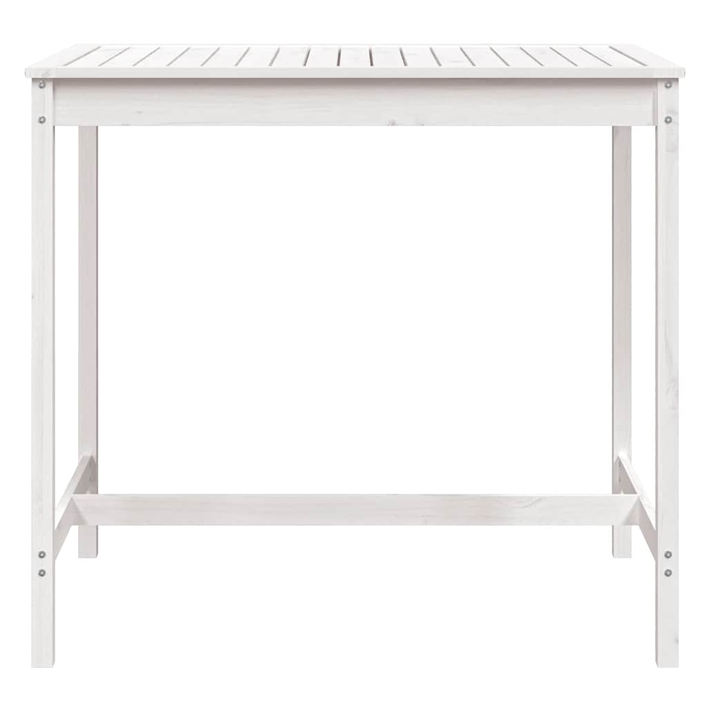 vidaXL Stolik ogrodowy, biały, 121x82,5x110 cm, lite drewno sosnowe