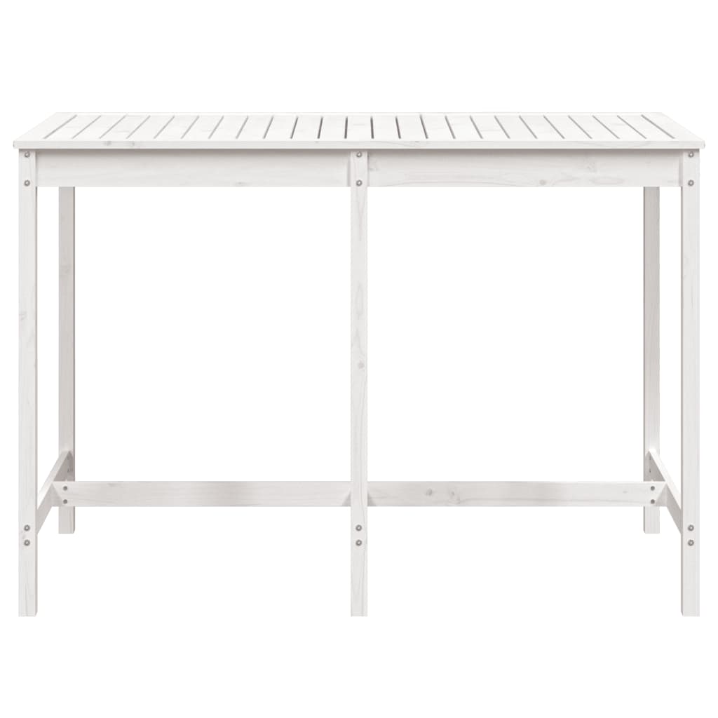 vidaXL Stolik ogrodowy, biały, 159,5x82,5x110 cm, lite drewno sosnowe