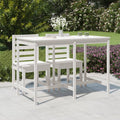 vidaXL Stolik ogrodowy, biały, 159,5x82,5x110 cm, lite drewno sosnowe