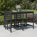 vidaXL Stolik ogrodowy, szary, 159,5x82,5x110 cm, lite drewno sosnowe