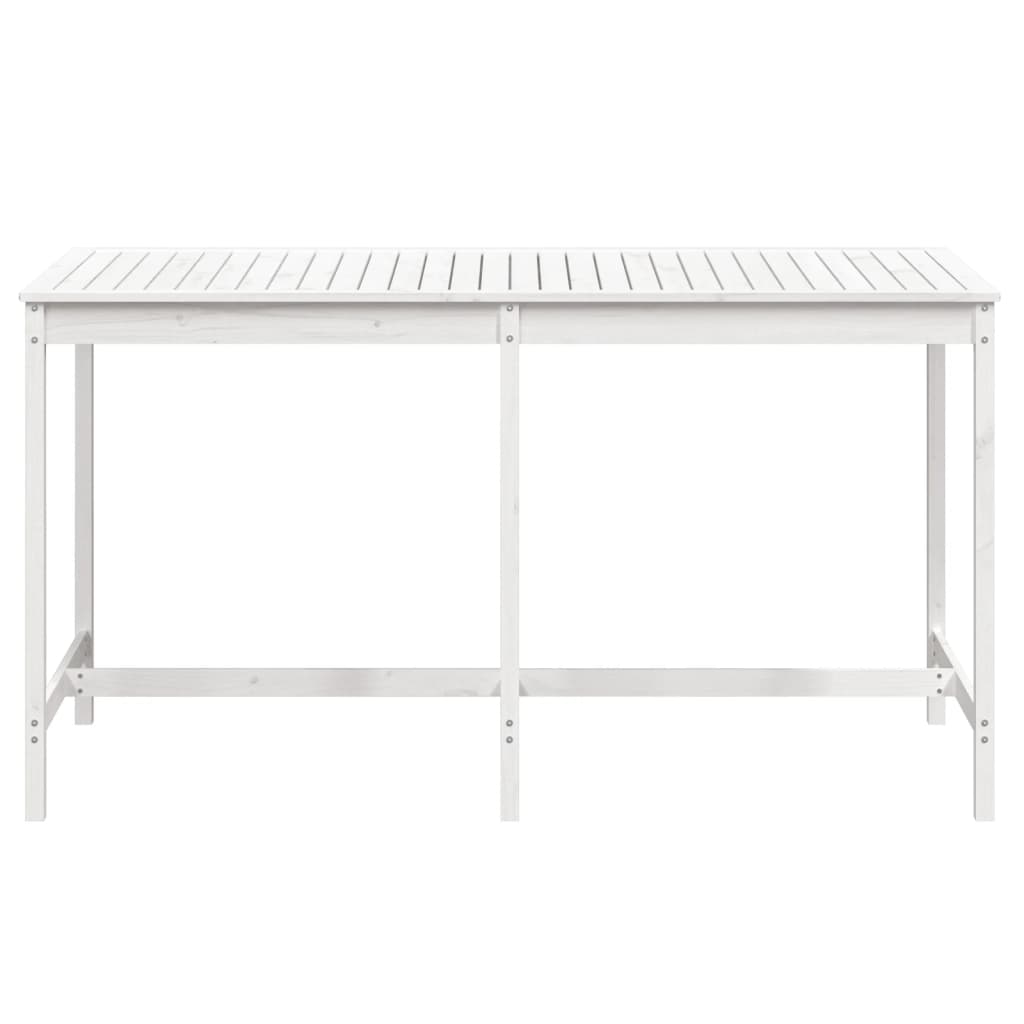 vidaXL Stół ogrodowy, biały, 203,5x90x110 cm, drewno sosnowe