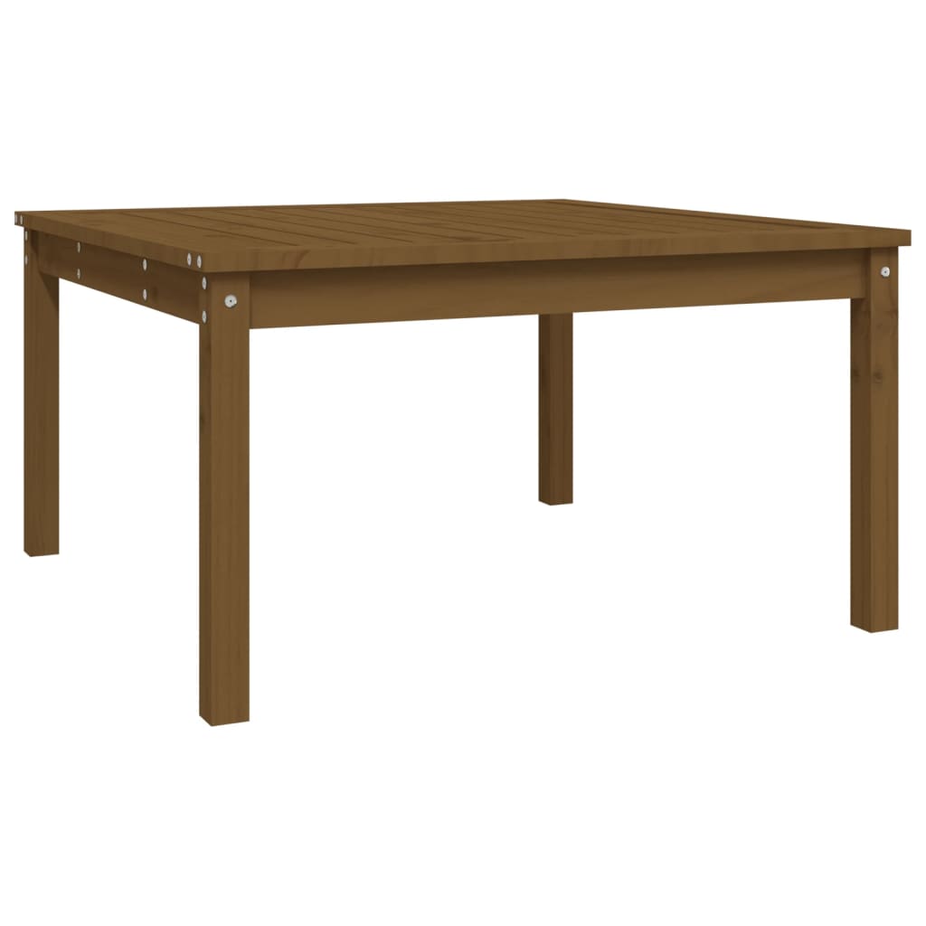 vidaXL Stolik ogrodowy, brązowy, 82,5x82,5x45 cm, lite drewno sosnowe