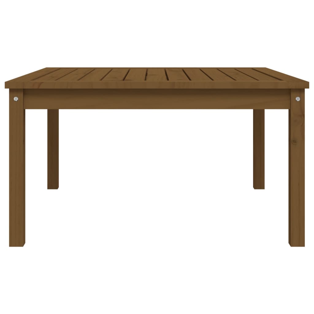 vidaXL Stolik ogrodowy, brązowy, 82,5x82,5x45 cm, lite drewno sosnowe