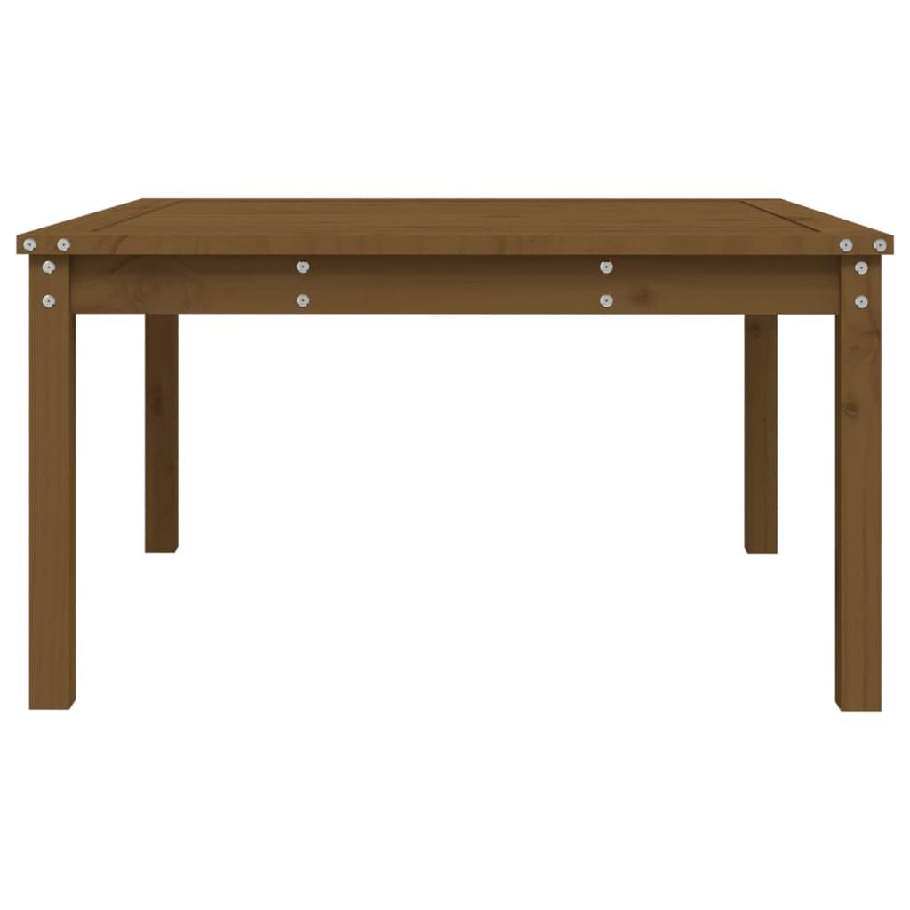 vidaXL Stolik ogrodowy, brązowy, 82,5x82,5x45 cm, lite drewno sosnowe