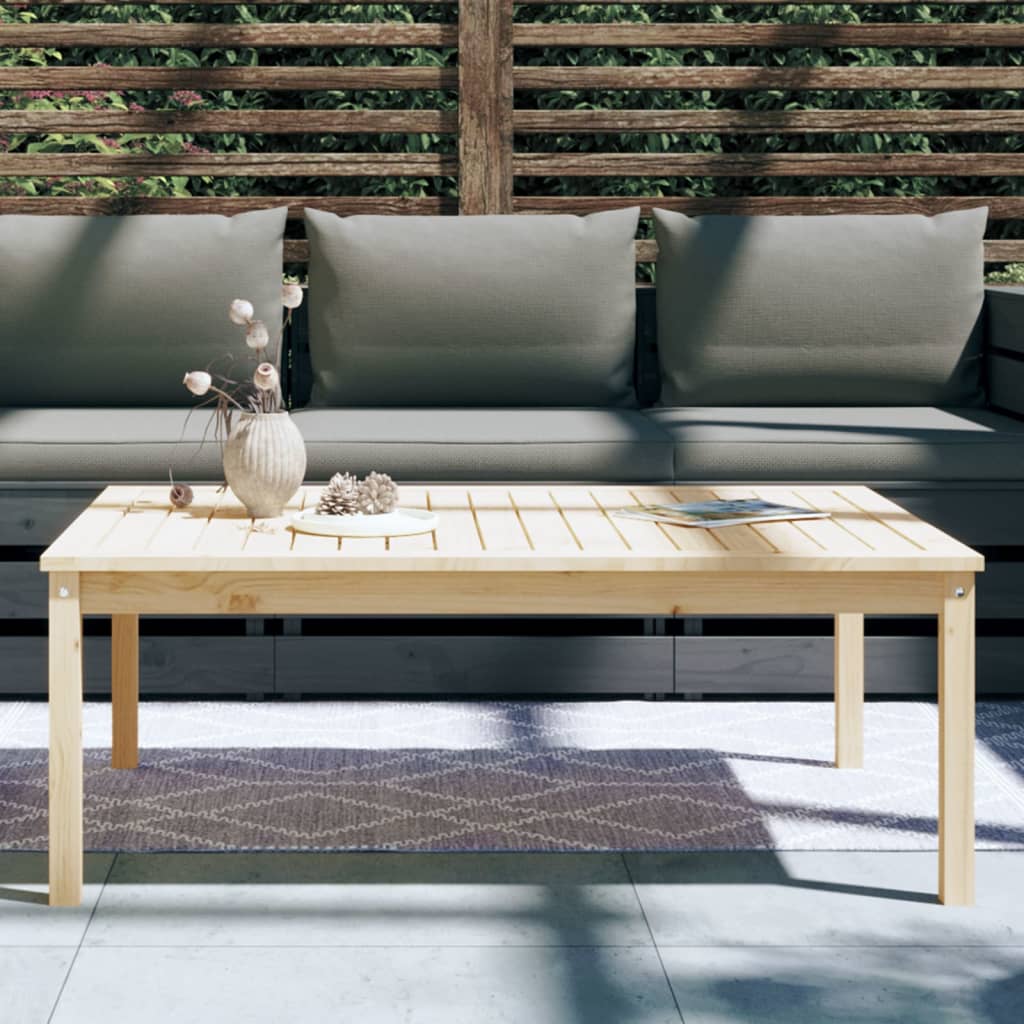 vidaXL Stolik ogrodowy, 121x82,5x45 cm, lite drewno sosnowe