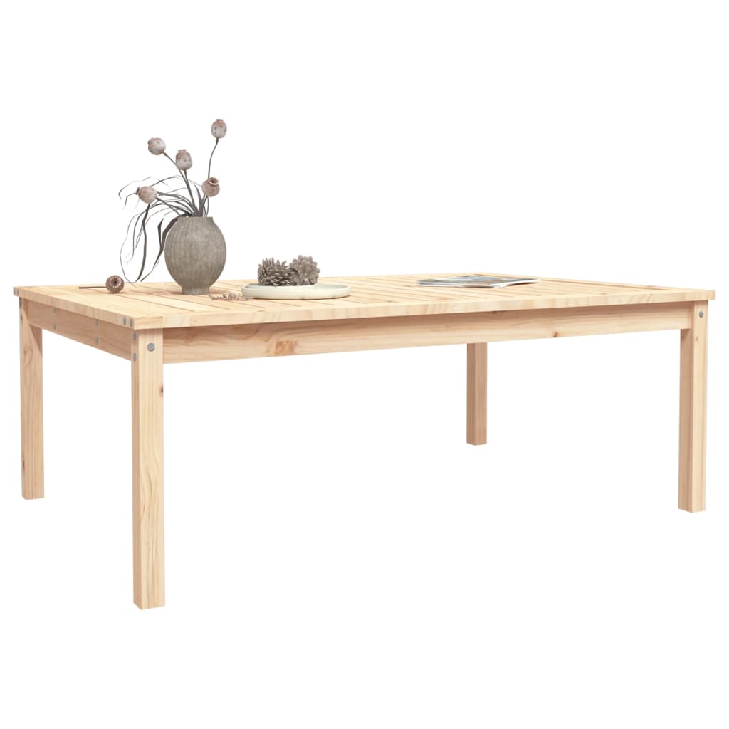 vidaXL Stolik ogrodowy, 121x82,5x45 cm, lite drewno sosnowe