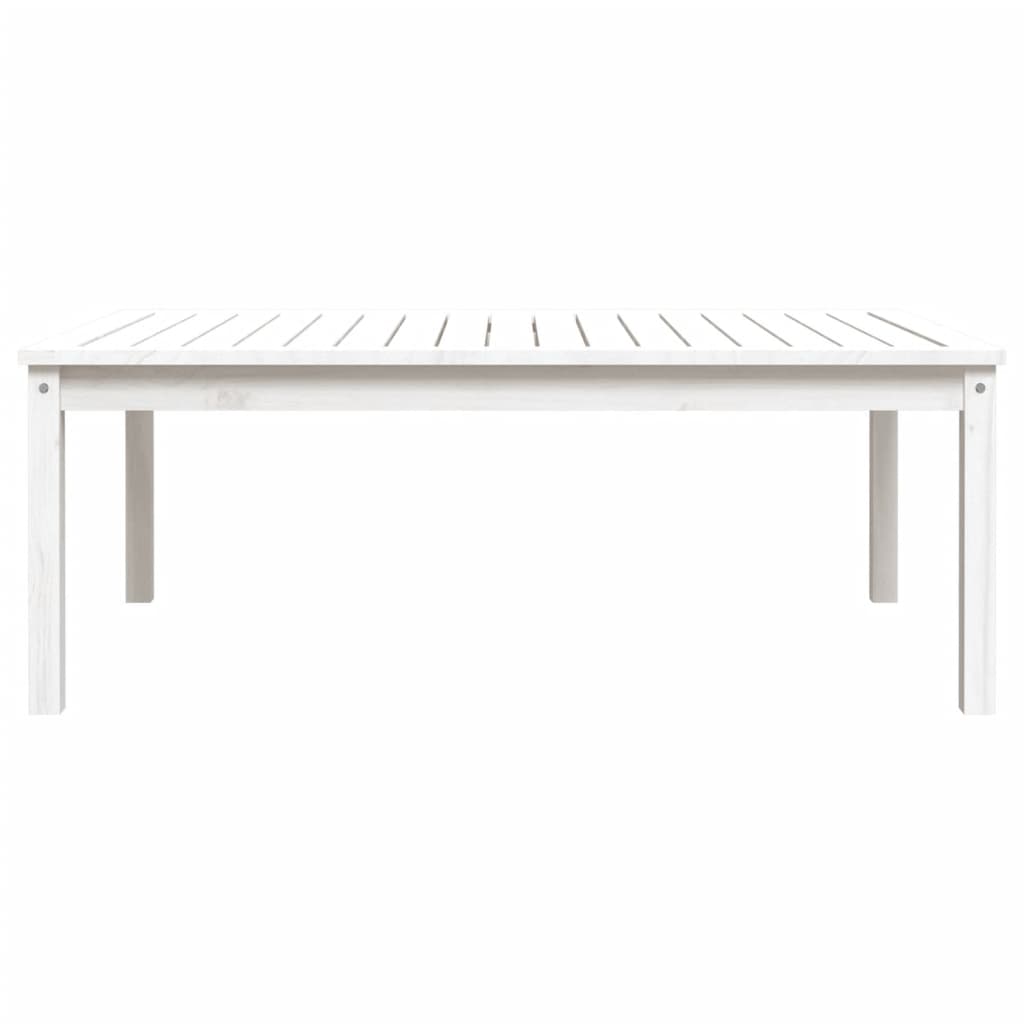 vidaXL Stolik ogrodowy, biały, 121x82,5x45 cm, lite drewno sosnowe