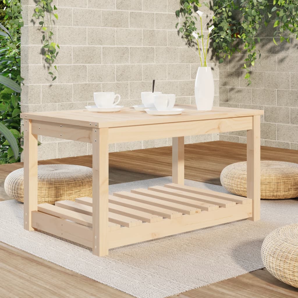 vidaXL Stolik ogrodowy, 82,5x50,5x45 cm, lite drewno sosnowe