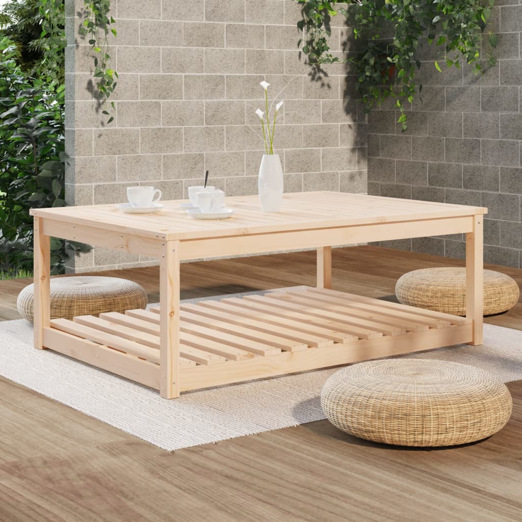 vidaXL Stolik ogrodowy, 121x82,5x45 cm, lite drewno sosnowe