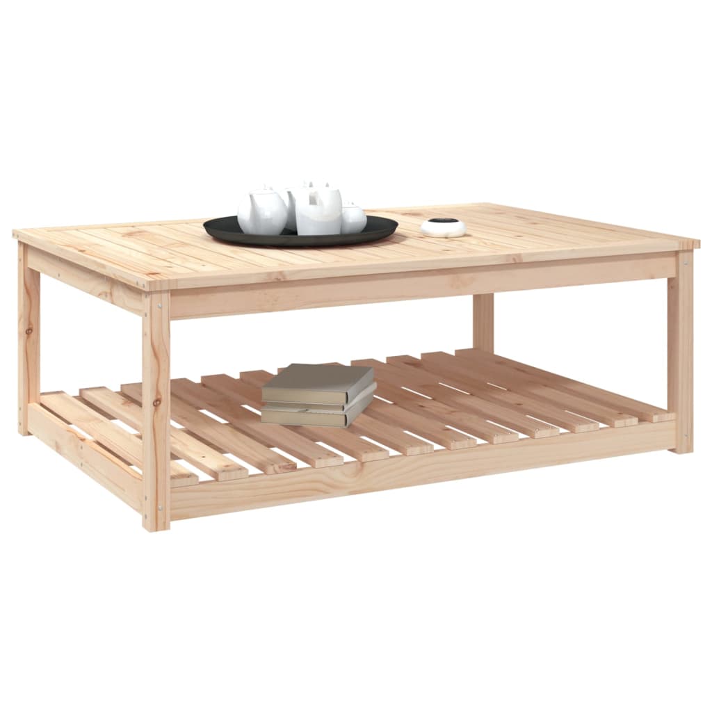 vidaXL Stolik ogrodowy, 121x82,5x45 cm, lite drewno sosnowe