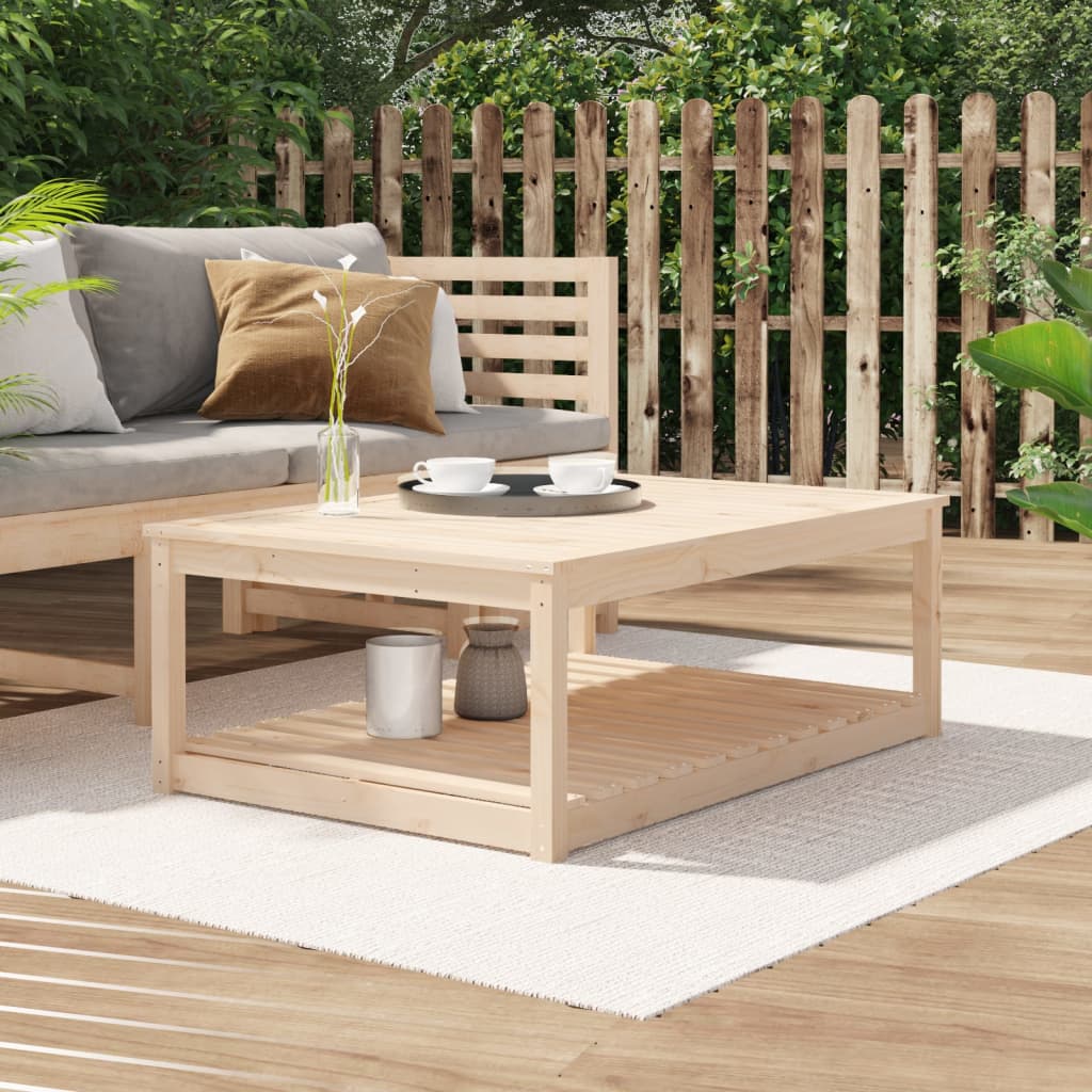 vidaXL Stolik ogrodowy, 121x82,5x45 cm, lite drewno sosnowe