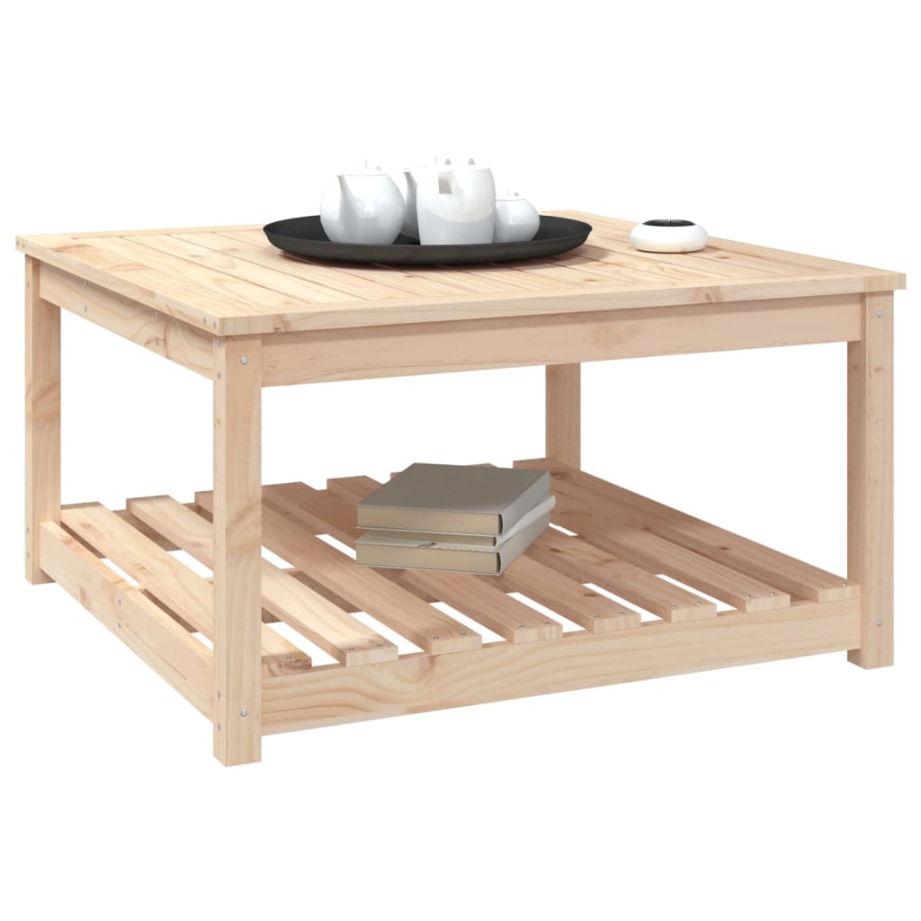 vidaXL Stolik ogrodowy, 82,5x82,5x45 cm, lite drewno sosnowe