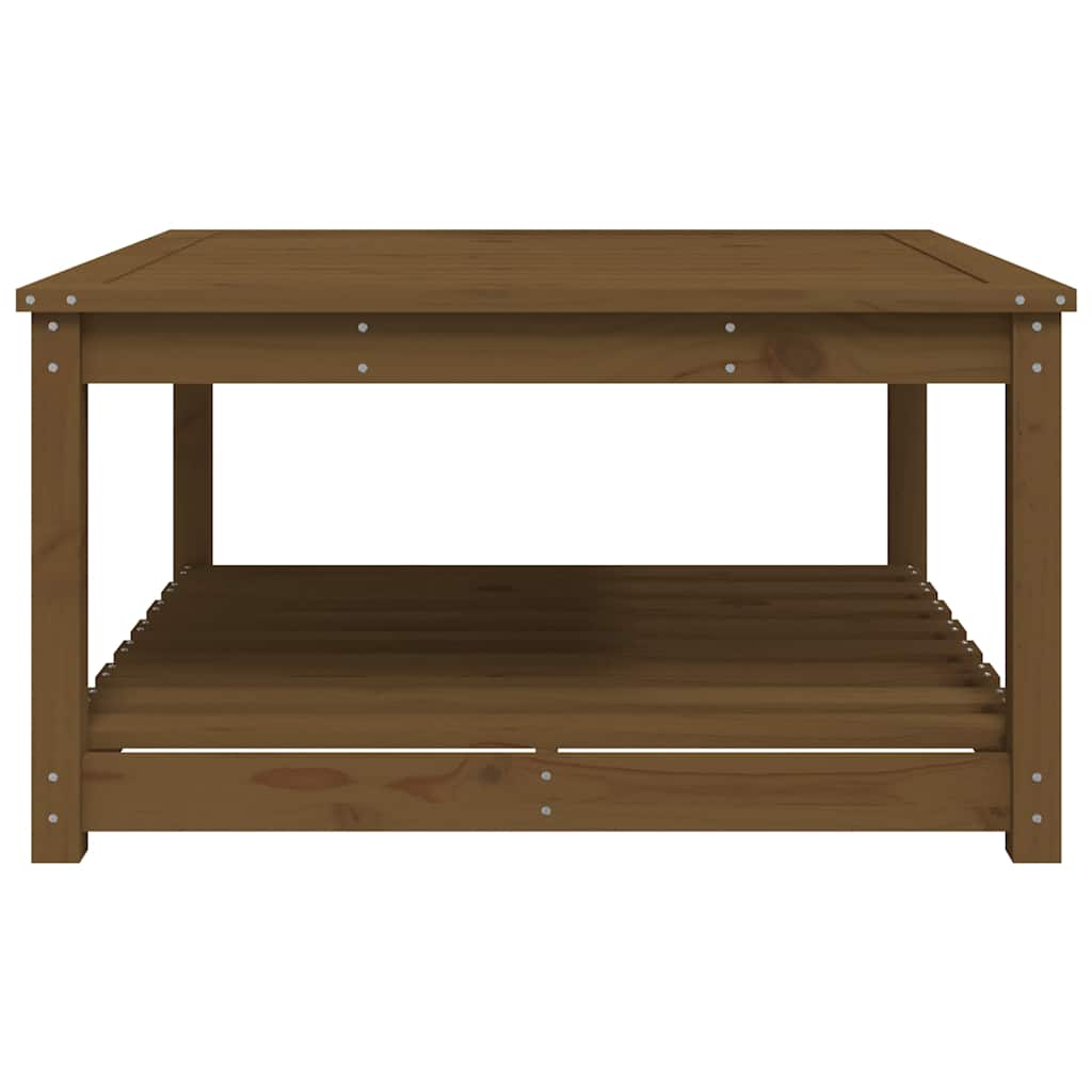 vidaXL Stolik ogrodowy, brązowy, 82,5x82,5x45 cm, lite drewno sosnowe