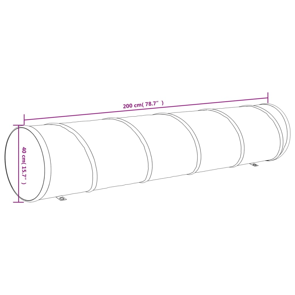 vidaXL Tunel dla psa, niebieski, Ø 40x200 cm, poliester