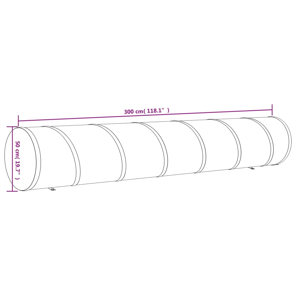 vidaXL Tunel dla psa, niebieski, Ø 50x300 cm, poliester