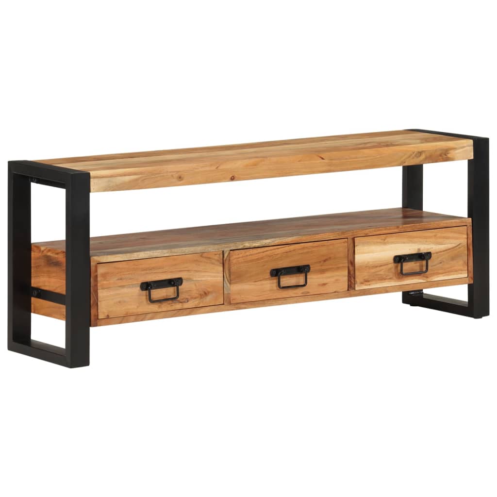 vidaXL Szafka pod TV, 120x30x45 cm, lite drewno akacjowe