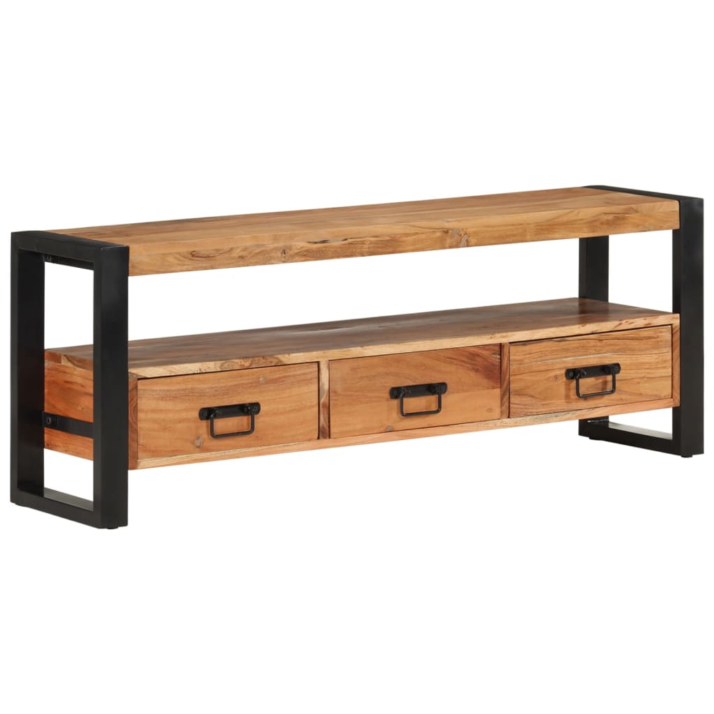 vidaXL Szafka pod TV, 120x30x45 cm, lite drewno akacjowe