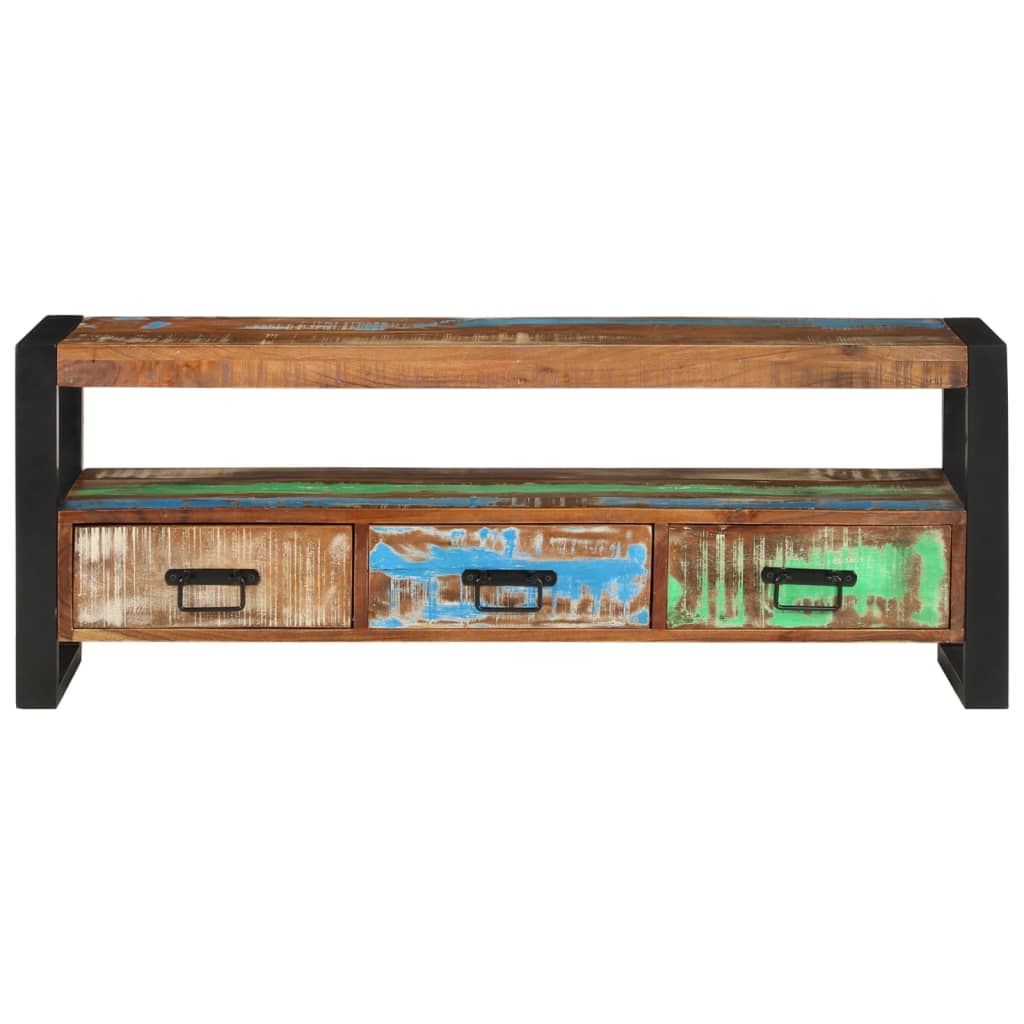 vidaXL Szafka pod TV, 120x30x45 cm, lite drewno z odzysku