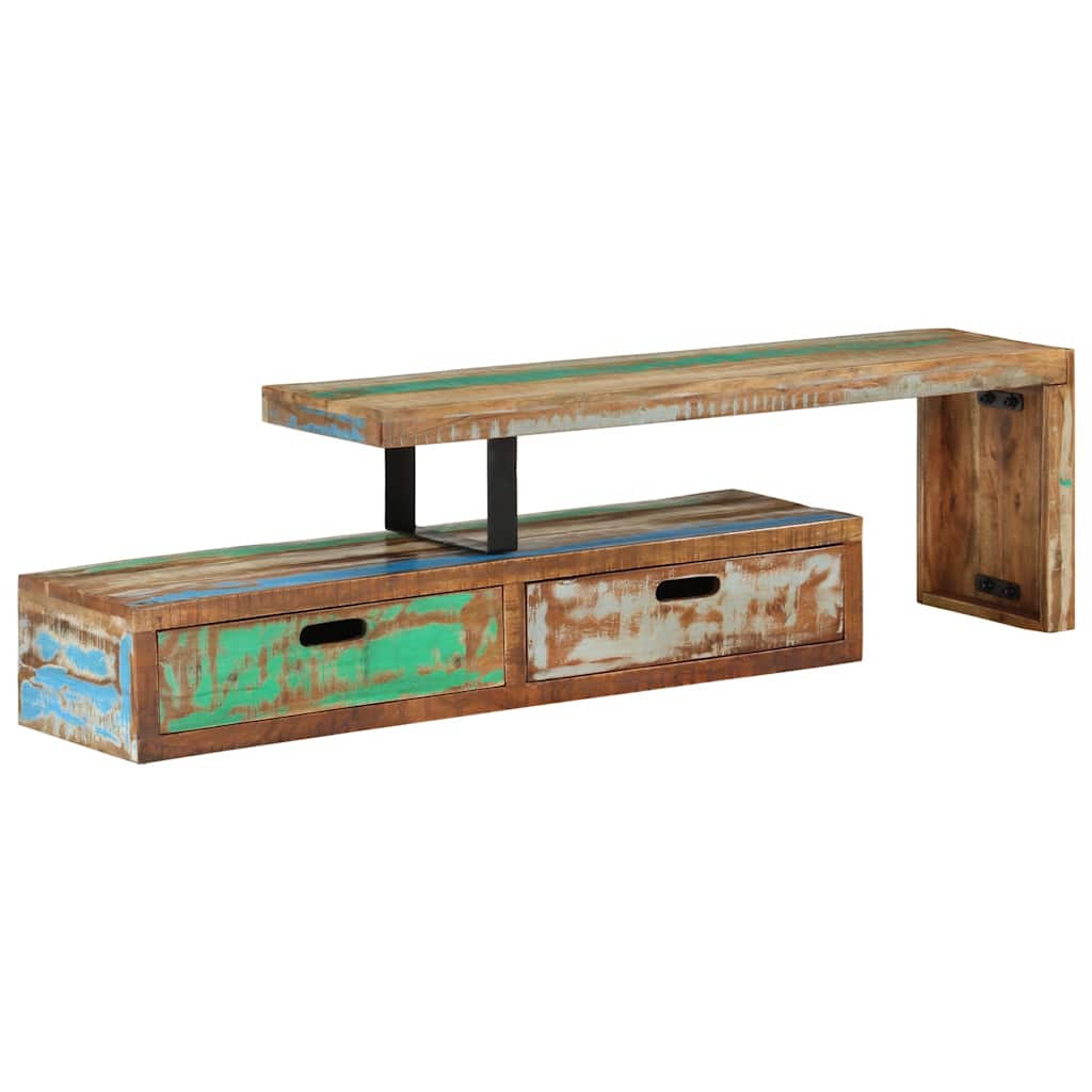 vidaXL Stojak pod TV (118-200) x 30 x 40 cm, lite drewno z odzysku