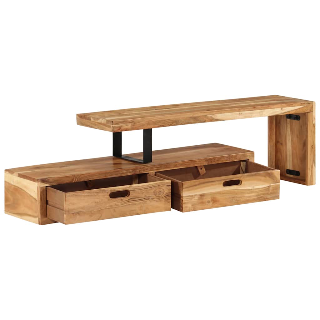vidaXL Stojak pod TV (118-200) x 30 x 40 cm, lite drewno akacjowe