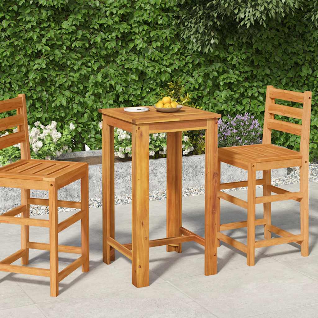 vidaXL Ogrodowy stolik barowy, 60x60x105 cm, lite drewno akacjowe