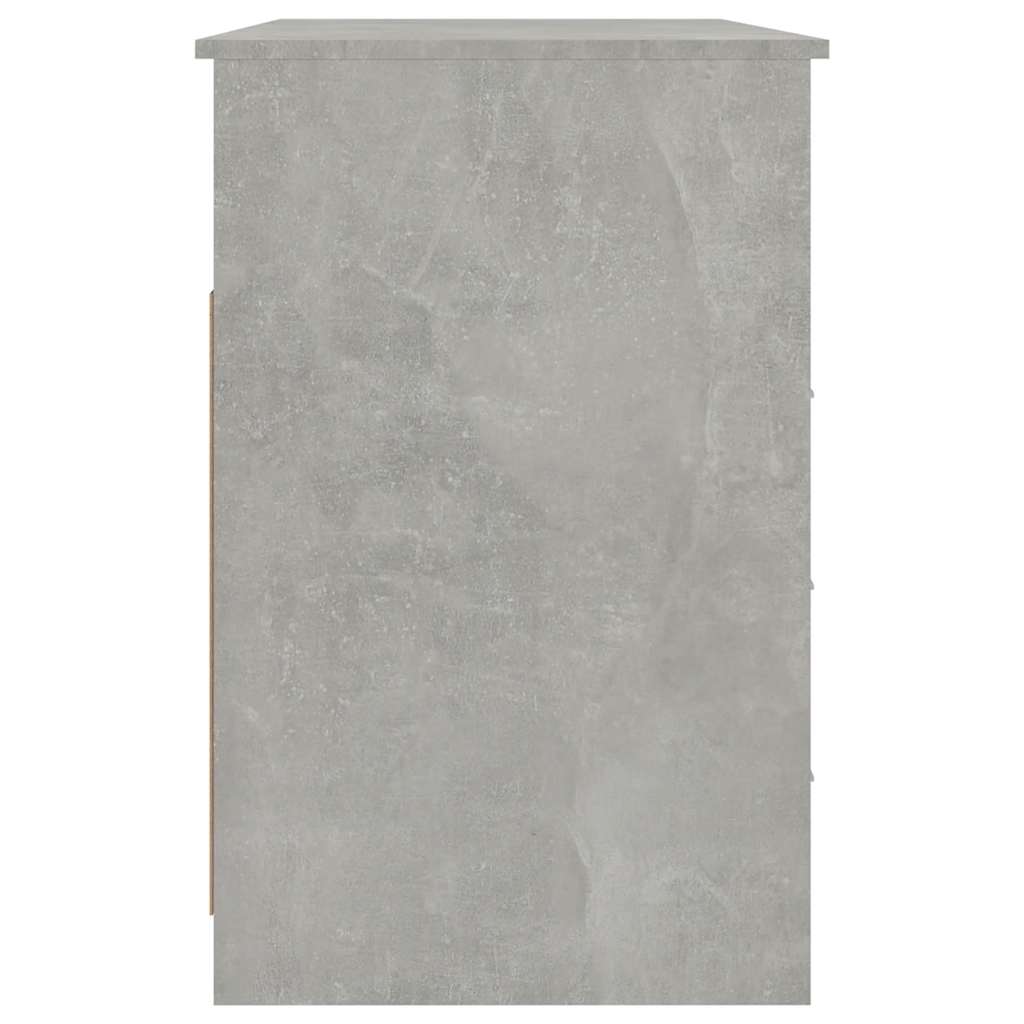 vidaXL Biurko z szufladami, szarość betonu, 102x50x76 cm