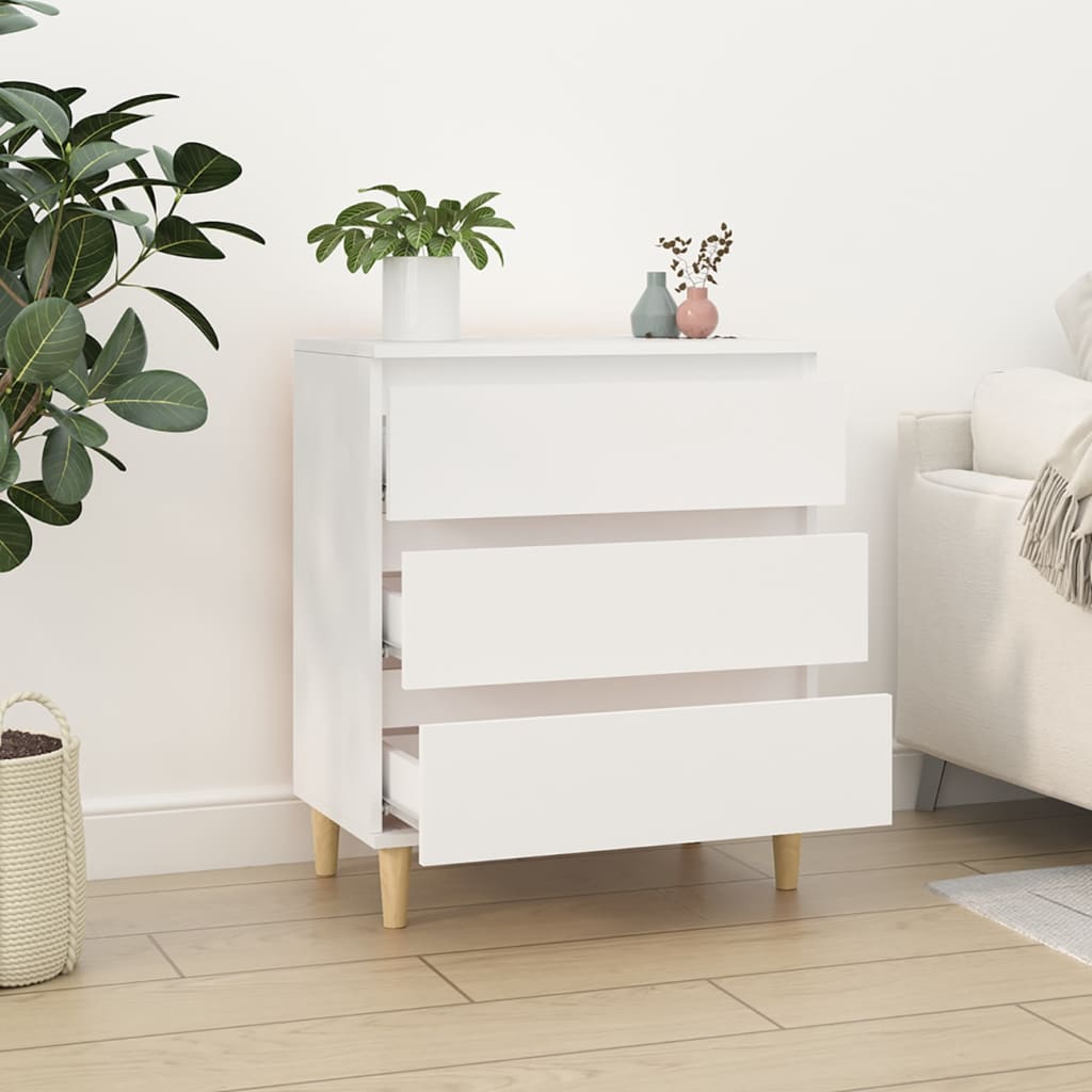 vidaXL Komoda, biała, 60x35x70 cm, materiał drewnopochodny