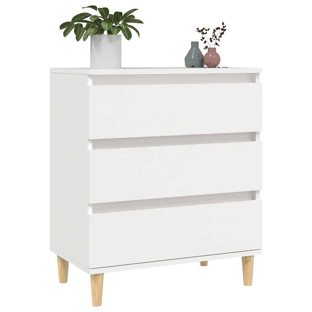vidaXL Komoda, biała, 60x35x70 cm, materiał drewnopochodny