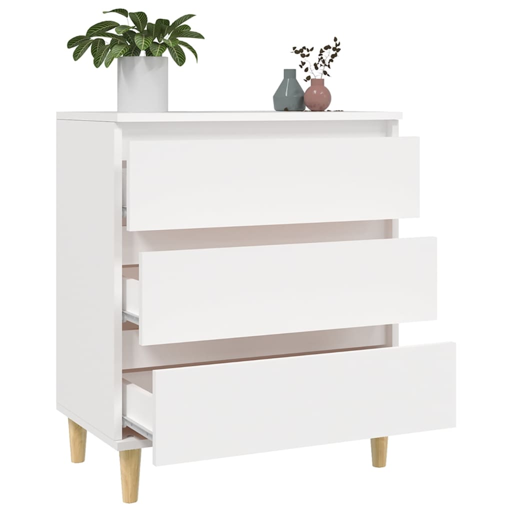 vidaXL Komoda, biała, 60x35x70 cm, materiał drewnopochodny
