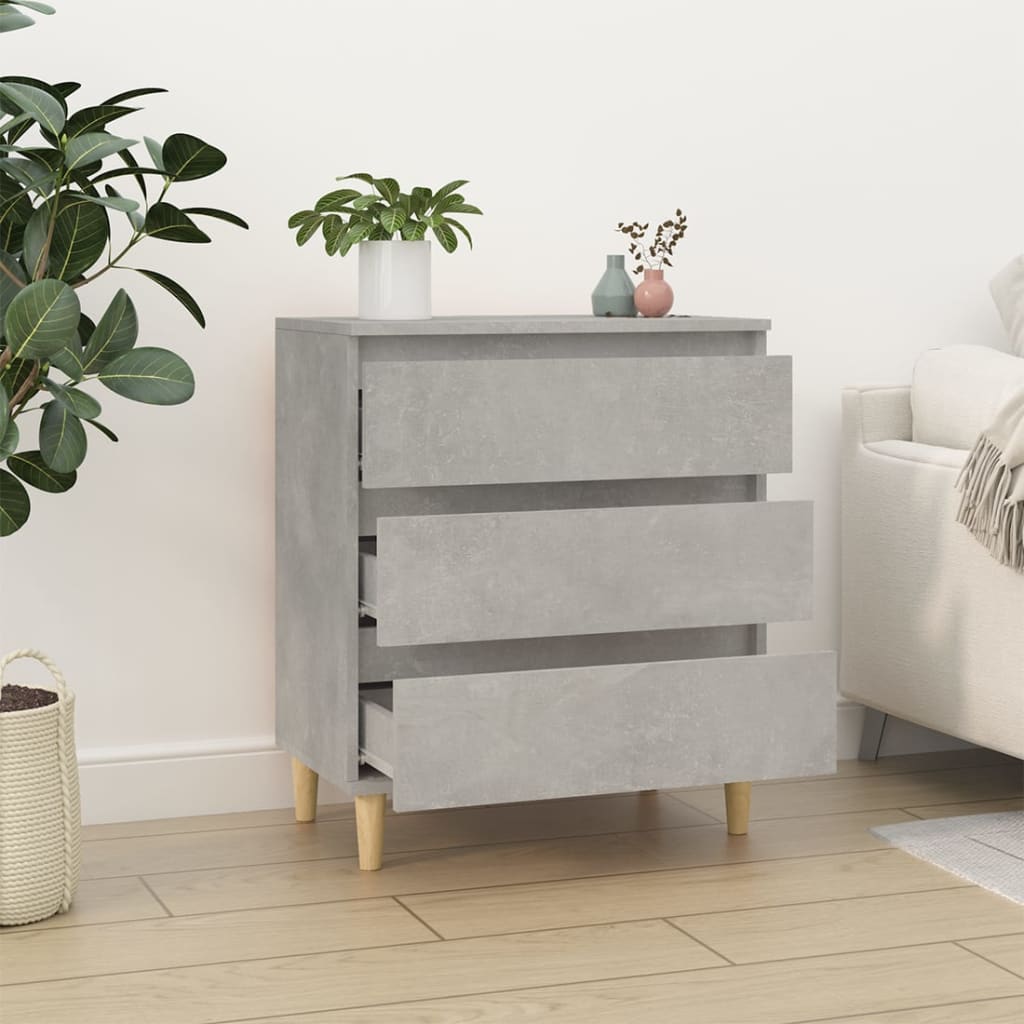 vidaXL Komoda, szarość betonu, 60x35x70 cm, materiał drewnopochodny