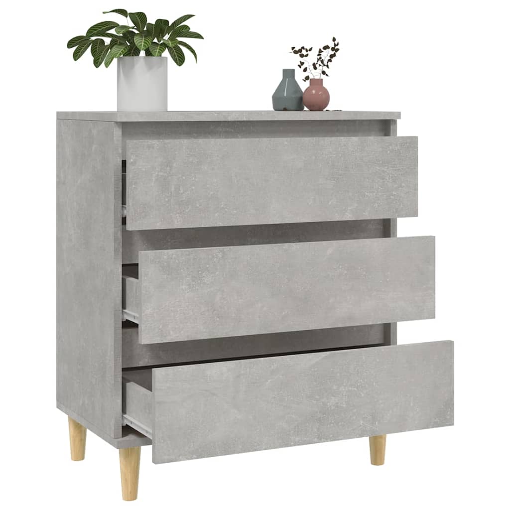 vidaXL Komoda, szarość betonu, 60x35x70 cm, materiał drewnopochodny