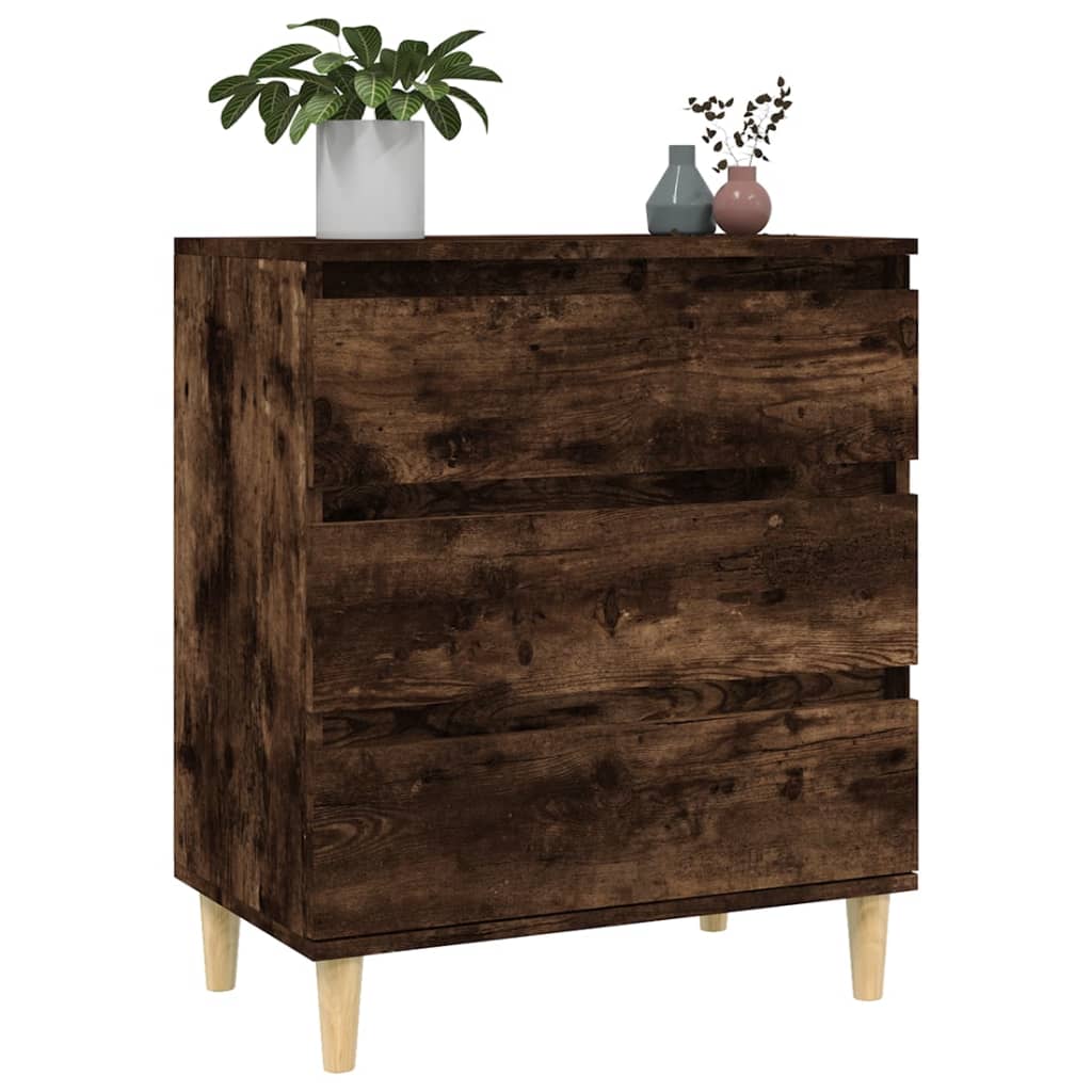 vidaXL Komoda, przydymiony dąb, 60x35x70 cm, materiał drewnopochodny