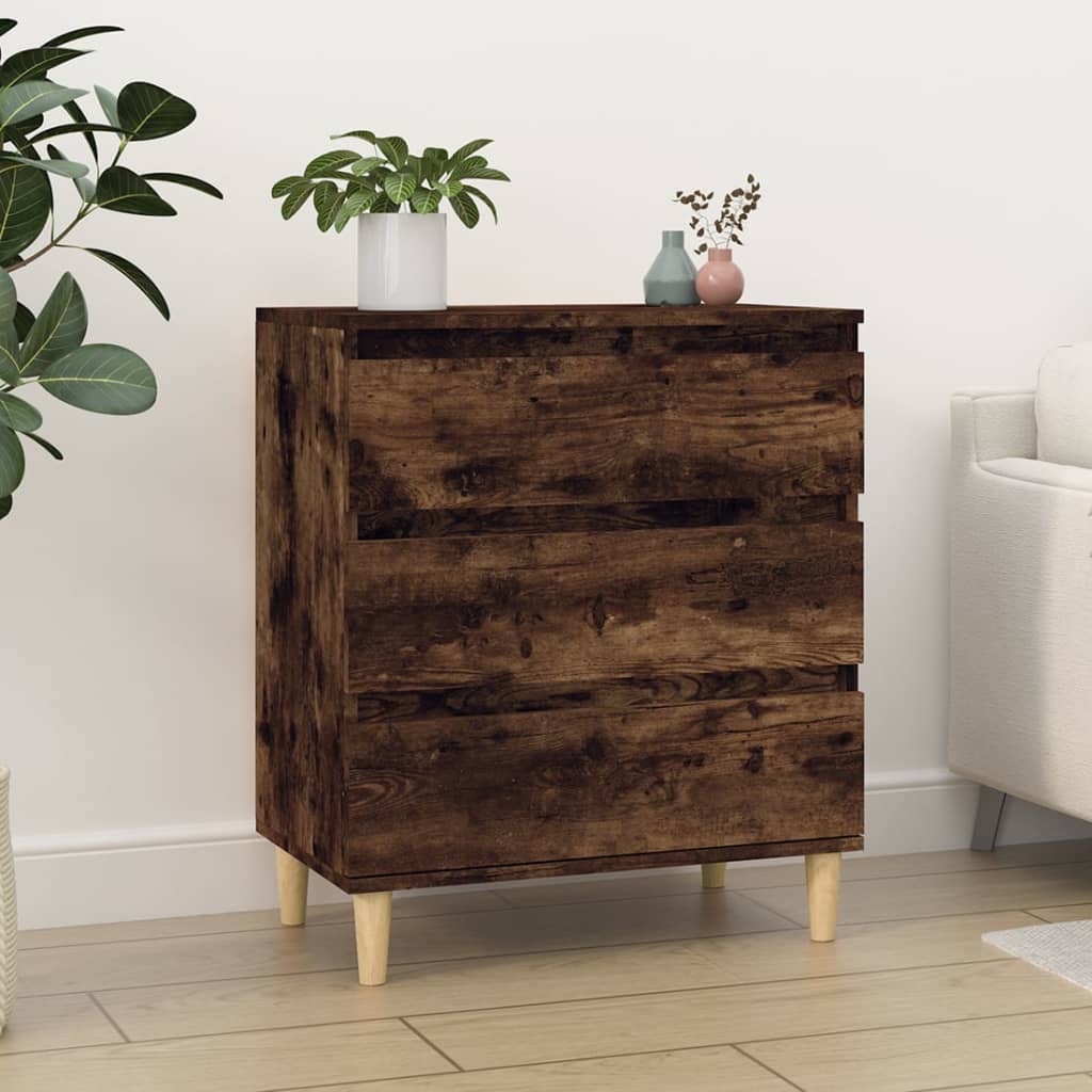 vidaXL Komoda, przydymiony dąb, 60x35x70 cm, materiał drewnopochodny