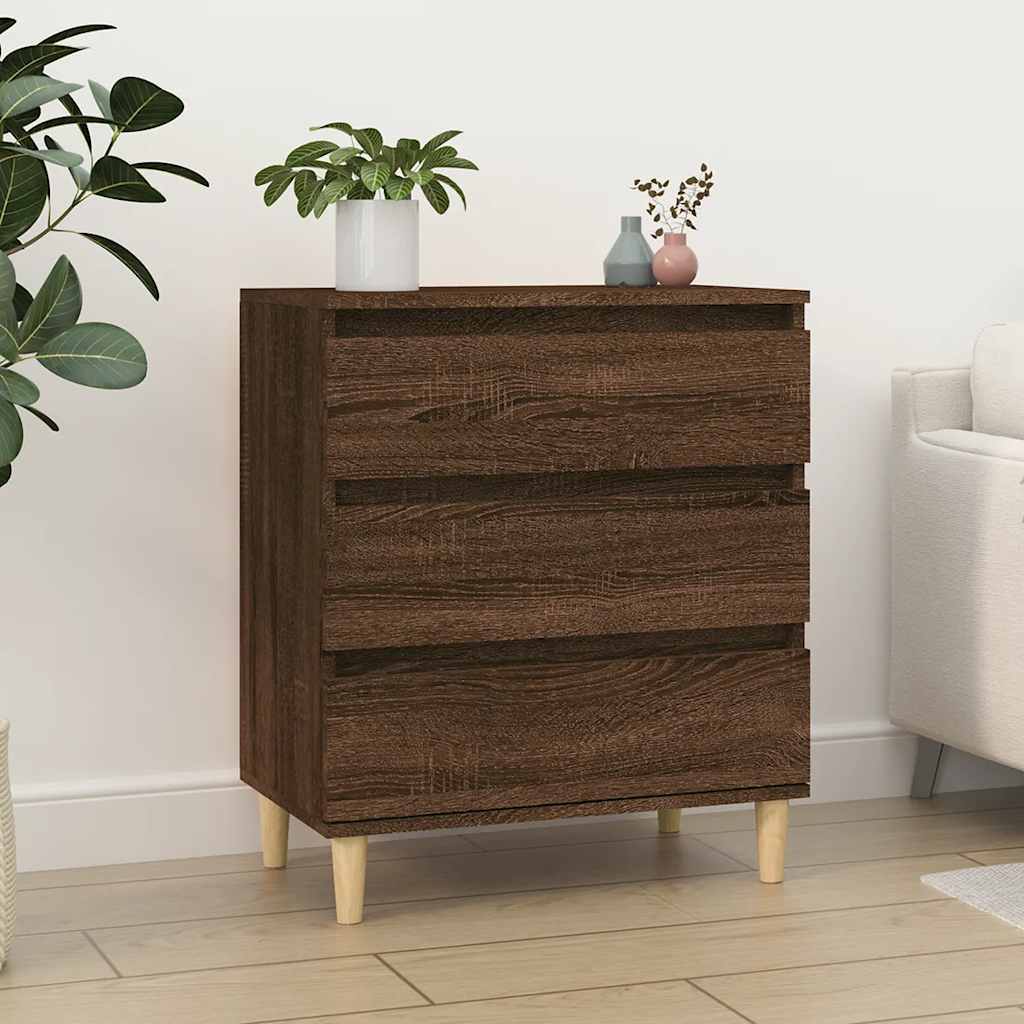 vidaXL Komoda, brązowy dąb, 60x35x70 cm, materiał drewnopochodny