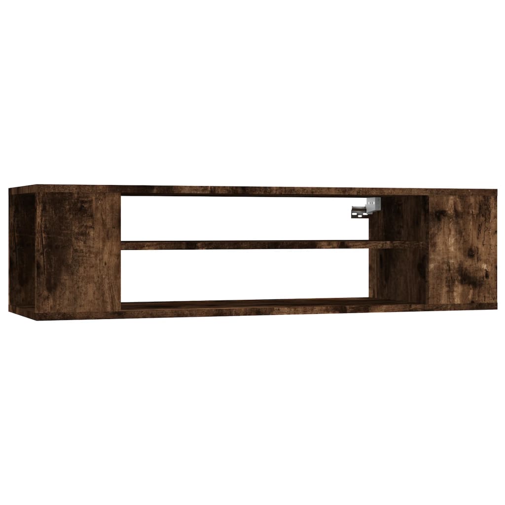 vidaXL Wisząca szafka pod TV, przydymiony dąb, 100x30x26,5 cm